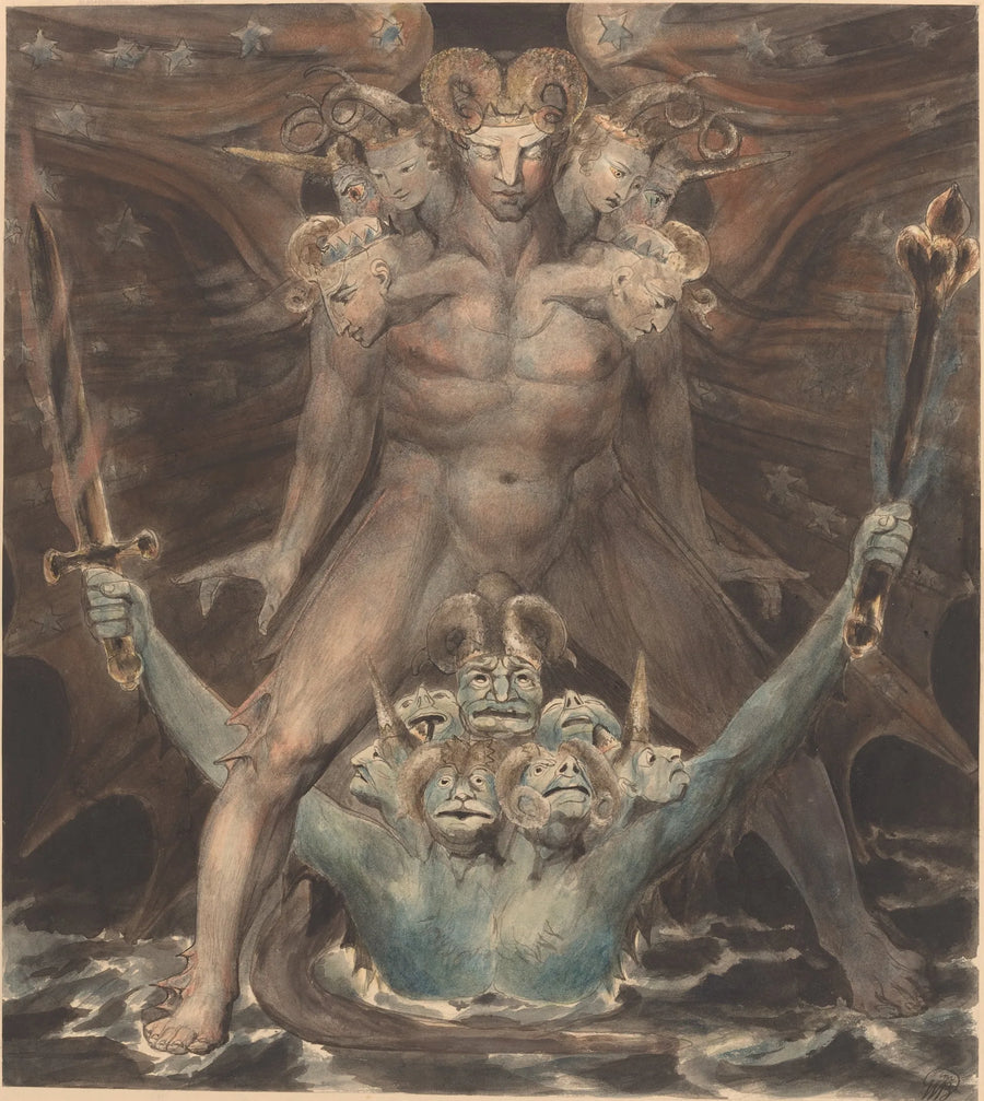Il Grande Drago Rosso e la Bestia del Mare - William Blake