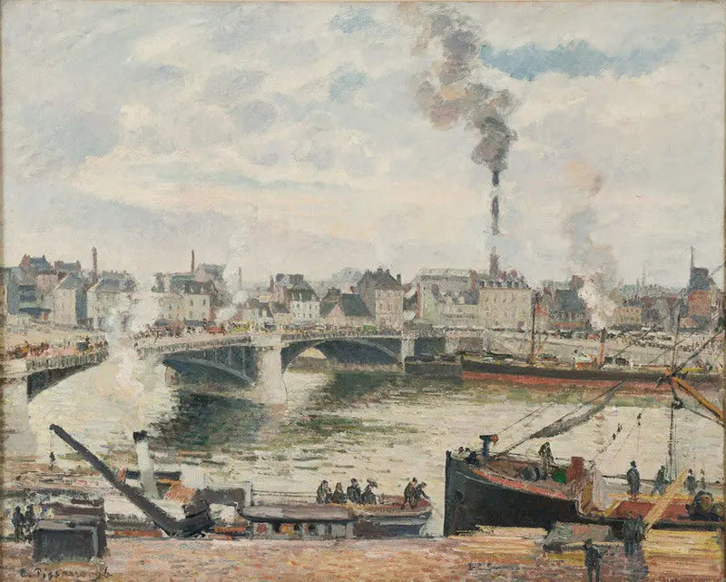 Il Grande Ponte, Rouen (Il Grande Ponte, Rouen) - Camille Pissarro