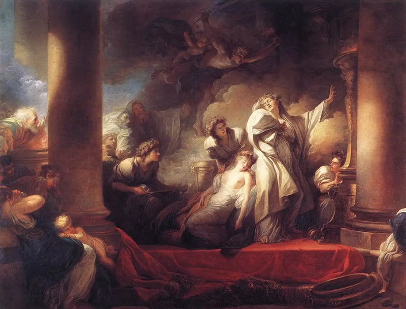 Il grande sacerdote Corésus si sacrifica per salvare Callirhoé - Jean-Honoré Fragonard
