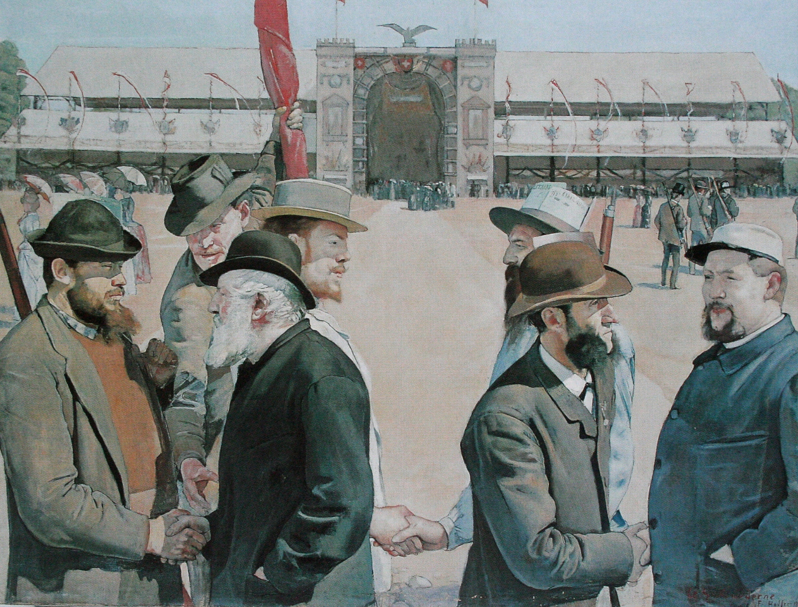 Le Grütli moderne - Ferdinand Hodler image 1 copie de tableau peinte à la main