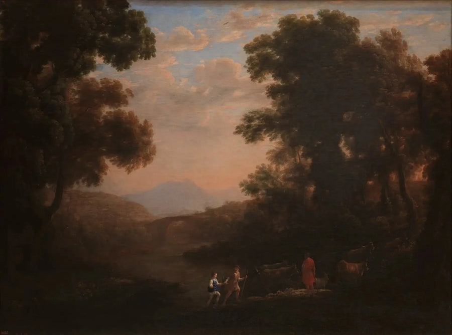 Il guado di un fiume - Claude Lorrain