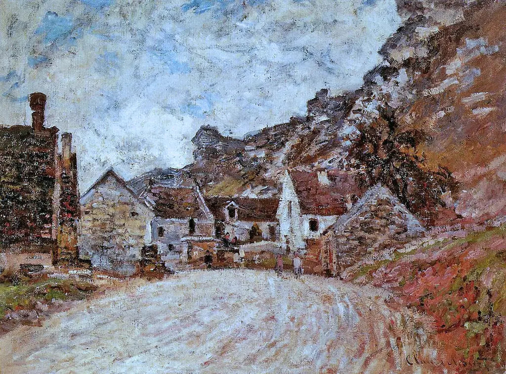 Le hameau de Chantemesle au pied du rocher - Claude Monet image 1 copie peinte à la main à l’huile