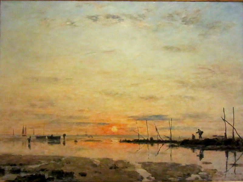 Le Havre. Tramonto a bassa marea - Eugène Boudin