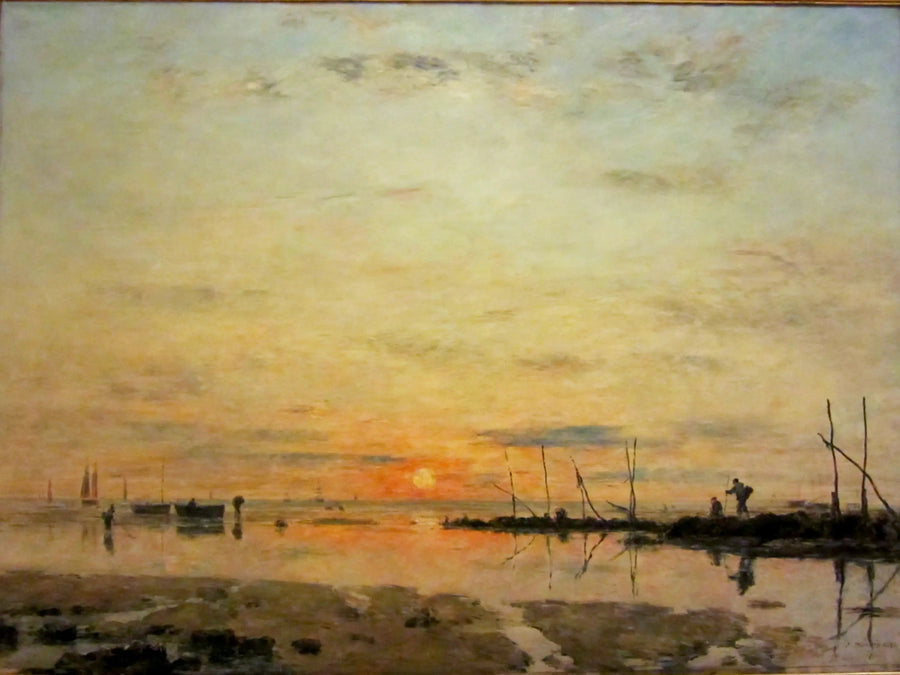 Le Havre. Tramonto a bassa marea - Eugène Boudin