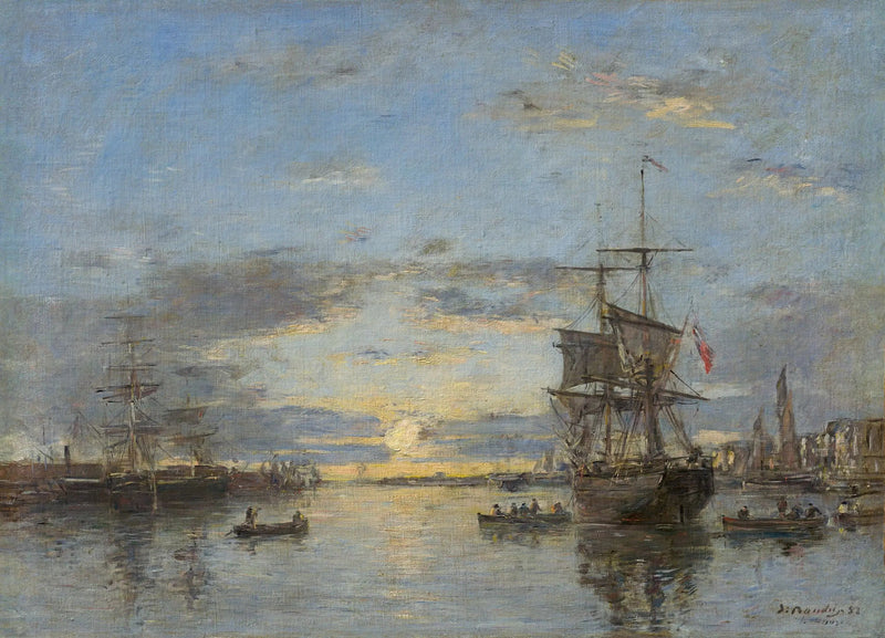 Le Havre: il porto anteriore al tramonto - Eugène Boudin