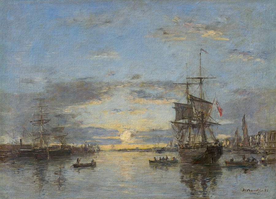 Le Havre: il porto anteriore al tramonto - Eugène Boudin