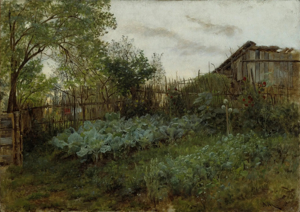 Le jardin arrière - Adolph von Menzel - Alpha Reproduction