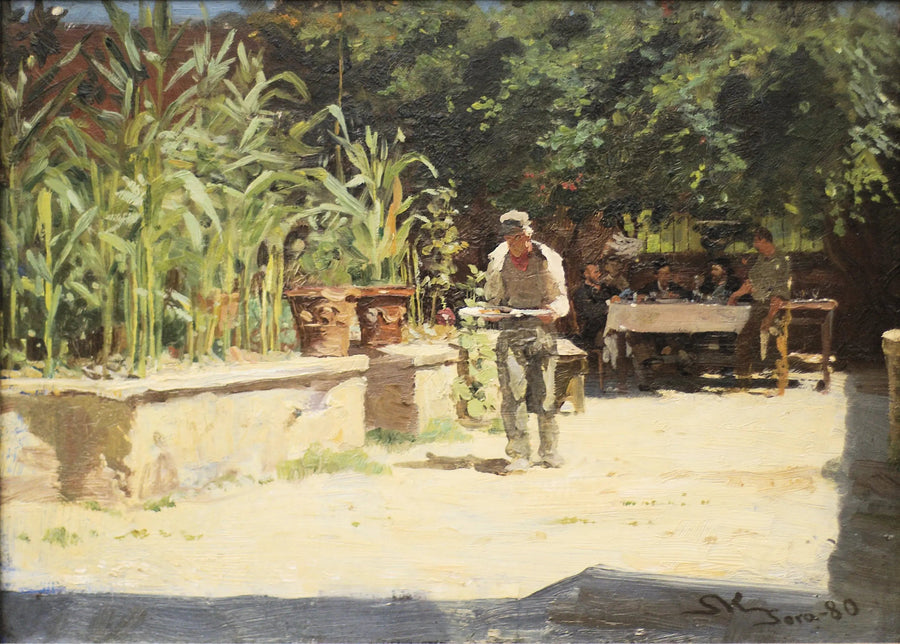 Il giardino dell'Albergo del Liri a Sora. le Abruzze - Peder Severin Krøyer