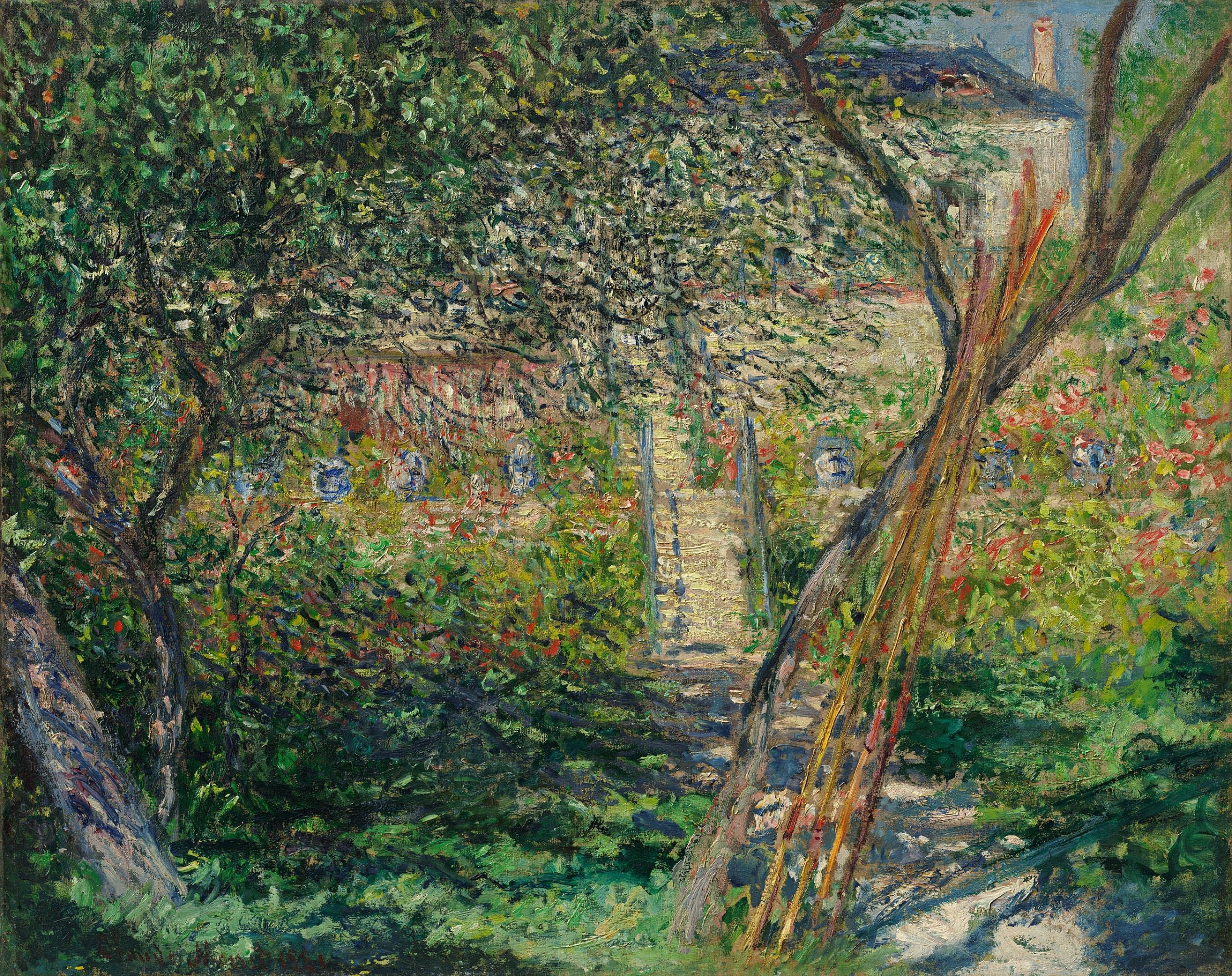 Reproduction du tableau « Le jardin de Vétheuil - Claude Monet » par Alpha Reproduction en peinture à l’huile