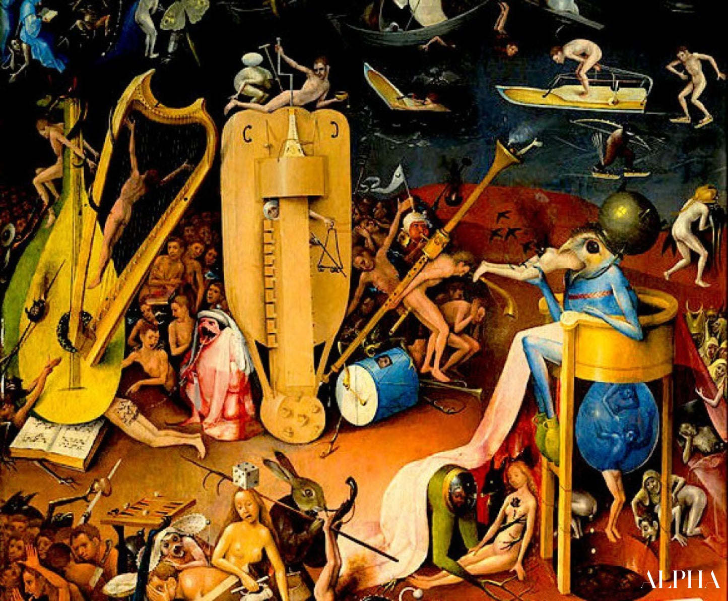 Il giardino delle delizie terrene (l'inferno) 3 - Hieronymus Bosch - Riproduzioni di quadri e dipinti di alta gamma