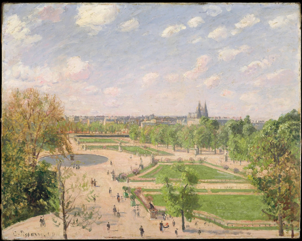 Le Jardin des Tuileries par un matin de printemps - Camille Pissarro image 1 reproduction d’œuvre d’art à l’huile