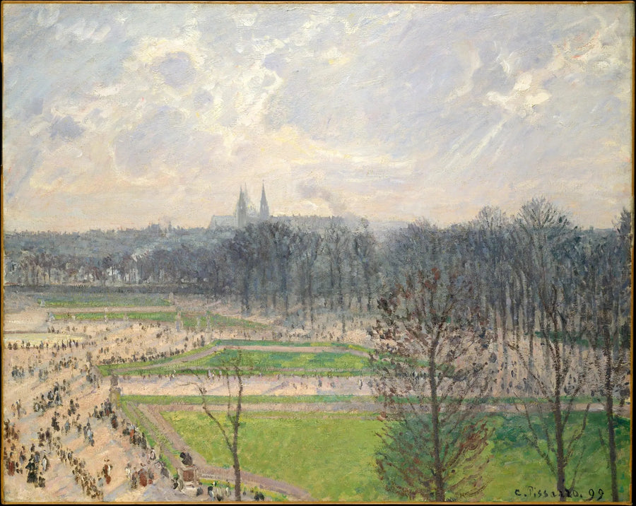Il Giardino delle Tuileries un pomeriggio d'inverno - Camille Pissarro