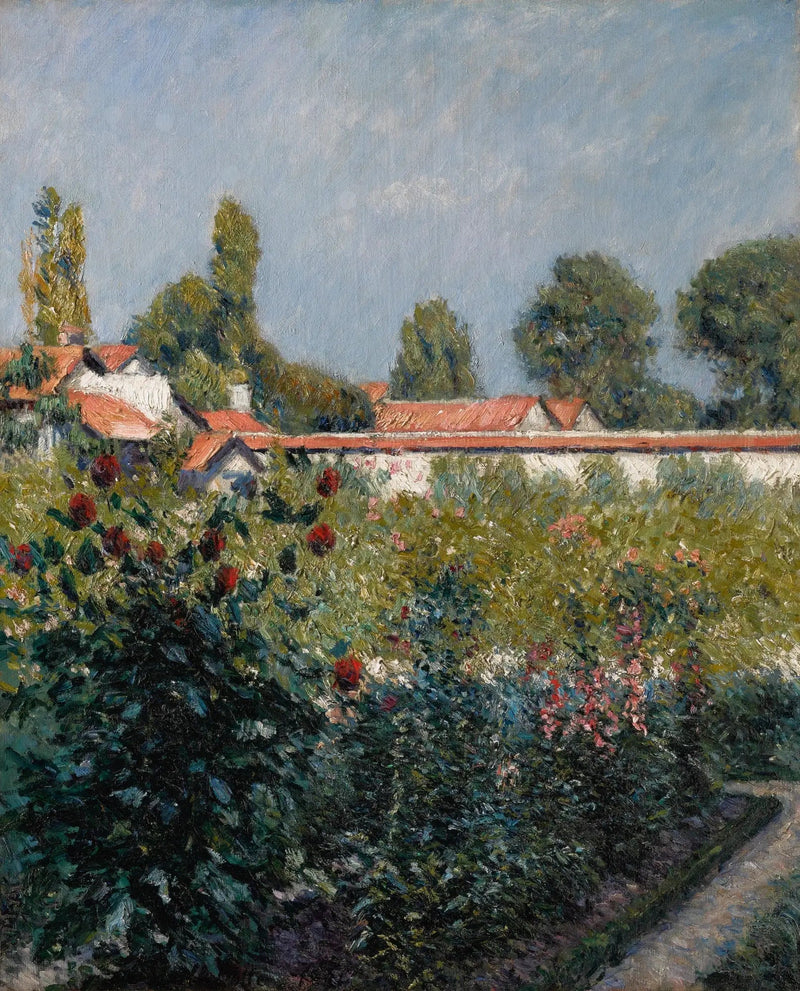 Il Giardino del Petit Gennevilliers, i tetti rosa - Gustave Caillebotte