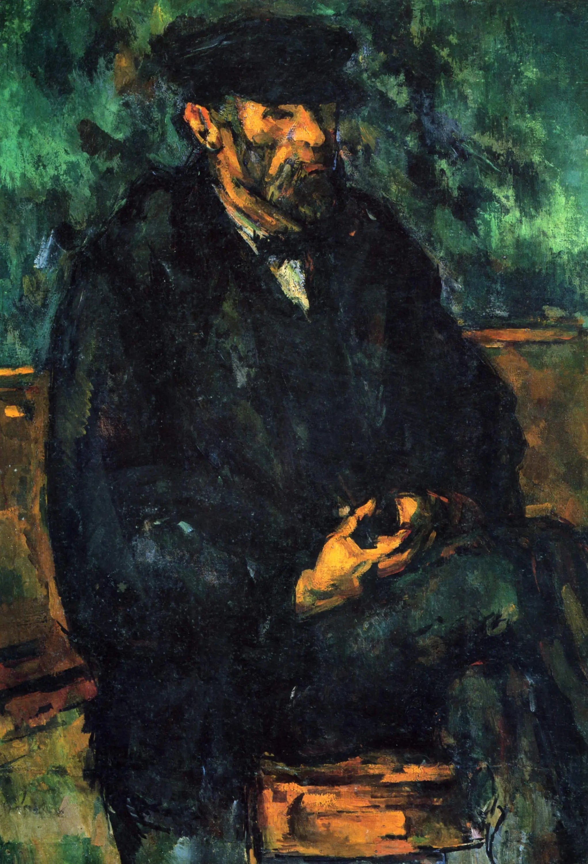 Reproduction du tableau « Le jardinier Vallier - Paul Cézanne » par Alpha Reproduction en peinture à l’huile