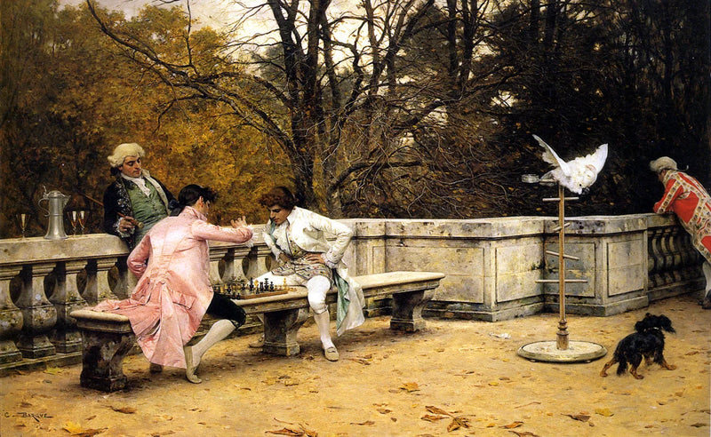 Le Jeu d'échecs sur la terrasse - Charles Bargue
