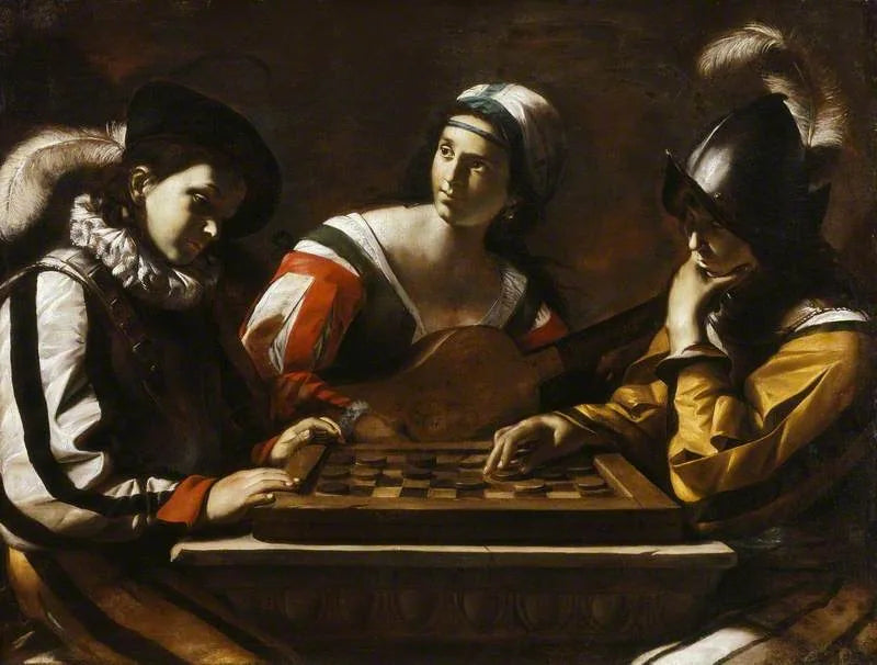 Le jeu de dames - Mattia Preti