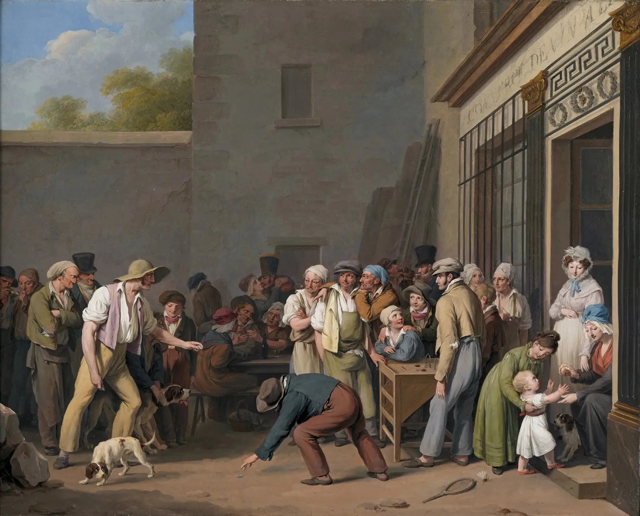 Le jeu du tonneau - Louis-Léopold Boilly image 1 tableau peint à l’huile sur toile