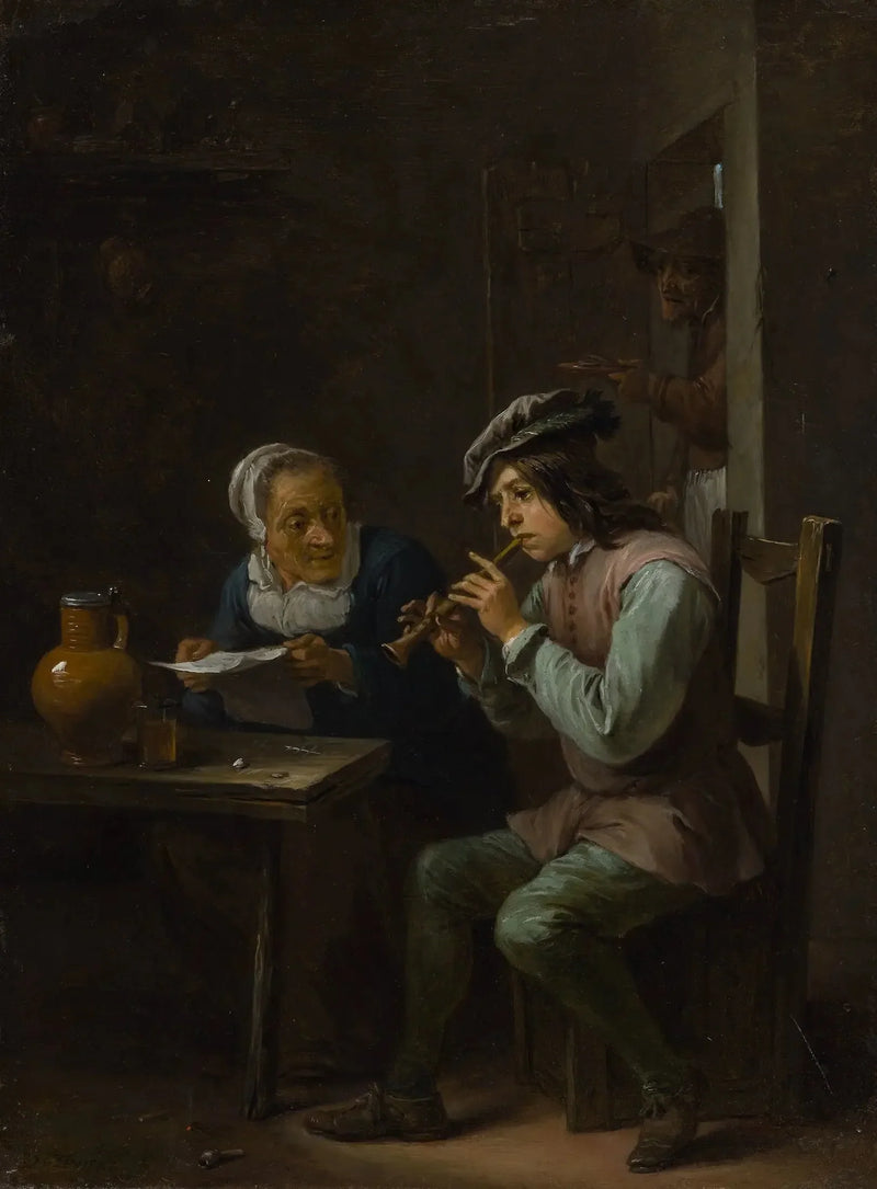 Il giocatore di flauto dolce - David Teniers il Giovane