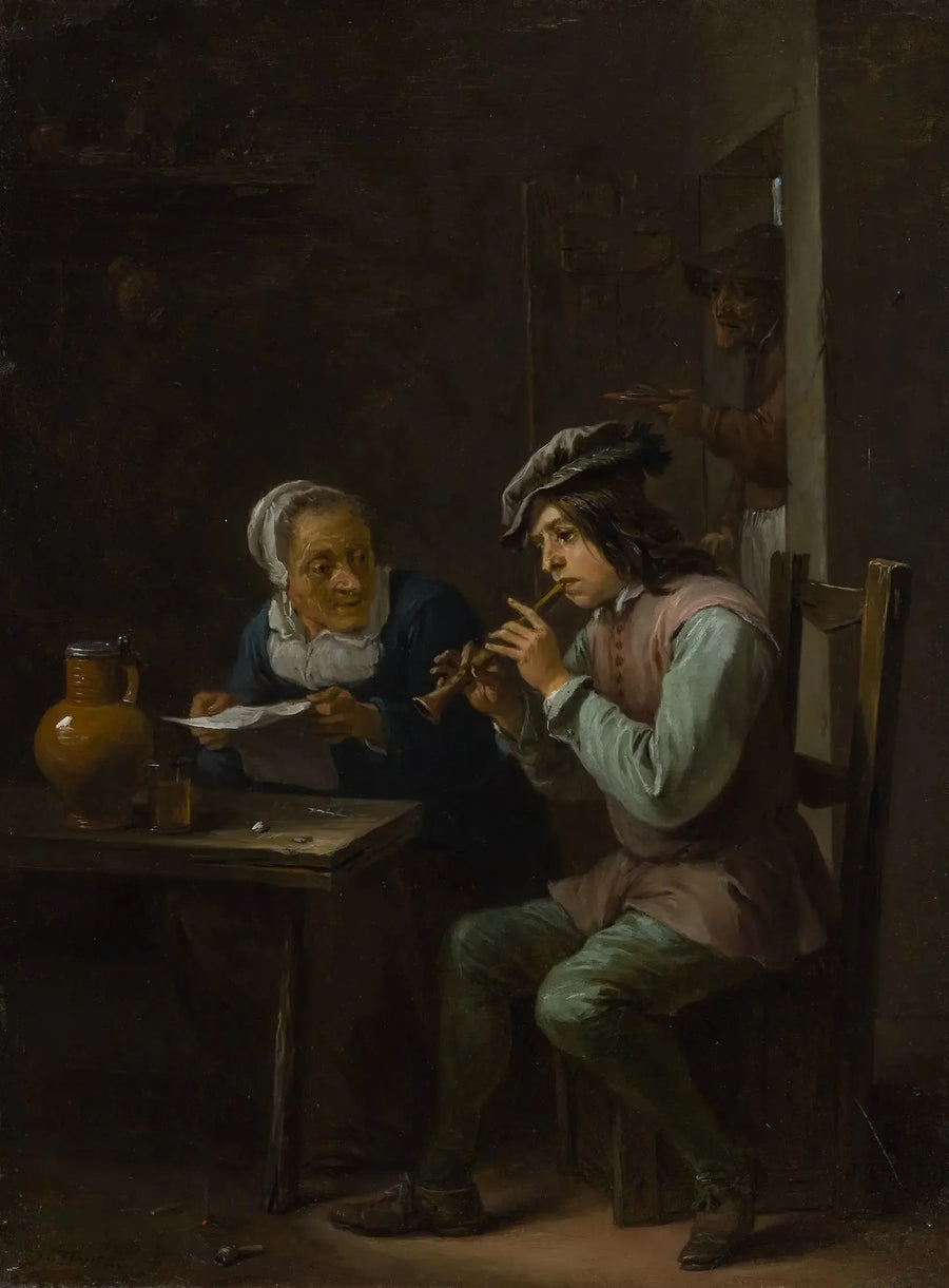 Il giocatore di flauto dolce - David Teniers il Giovane