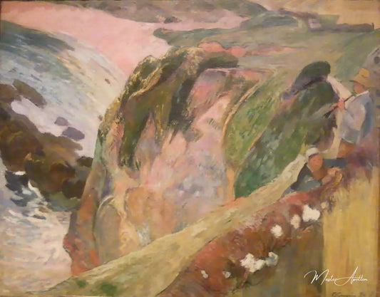 Le joueur de Flageolet sur la falaise - Paul Gauguin - Reproductions de tableaux et peintures haut de gamme