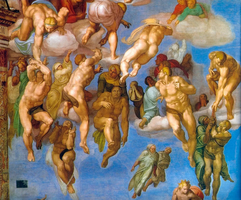 Il Giudizio Universale, dettaglio. - Michelangelo