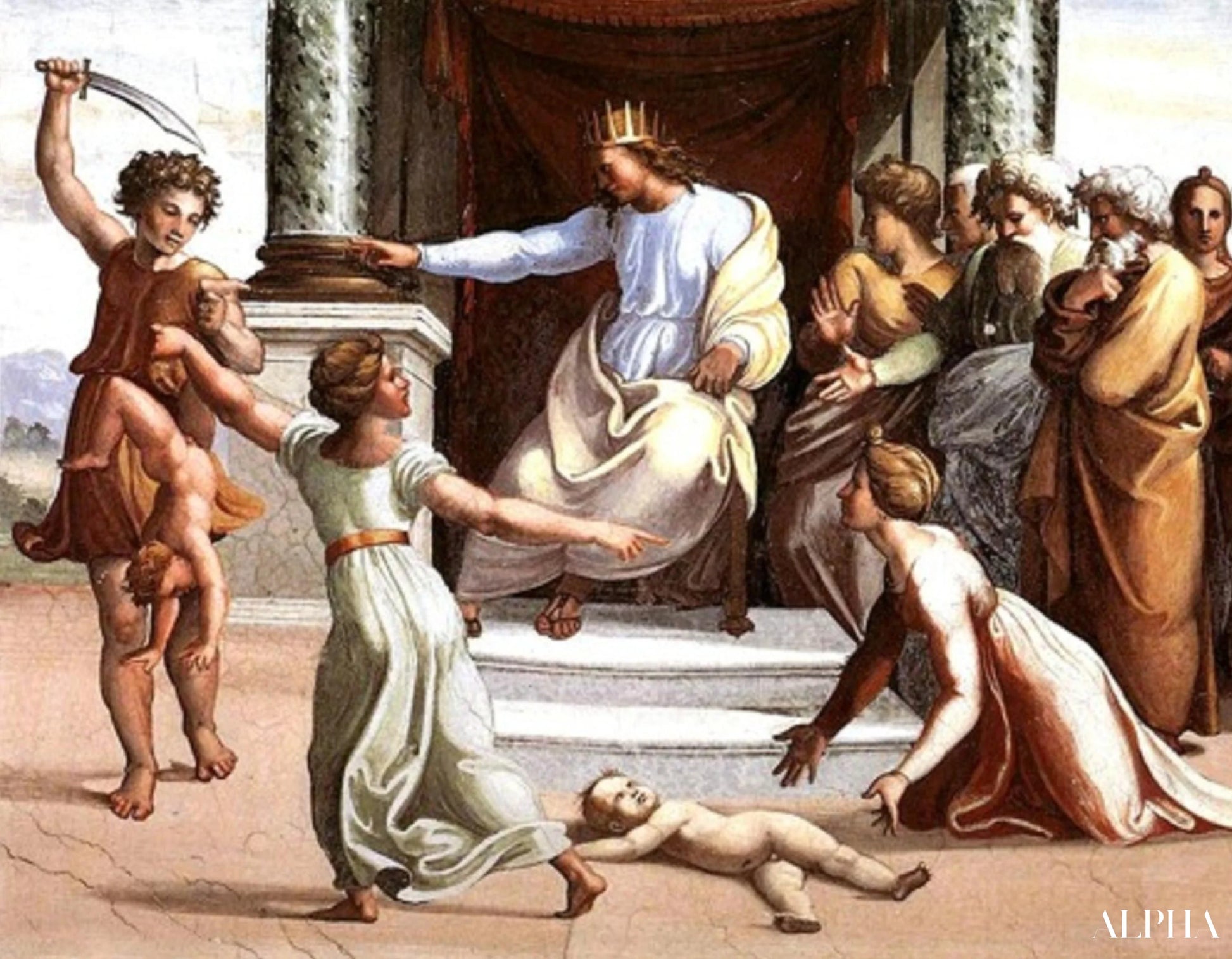 Il giudizio di Salomone - Raffaello (pittore) - Riproduzioni di quadri e dipinti di alta qualità