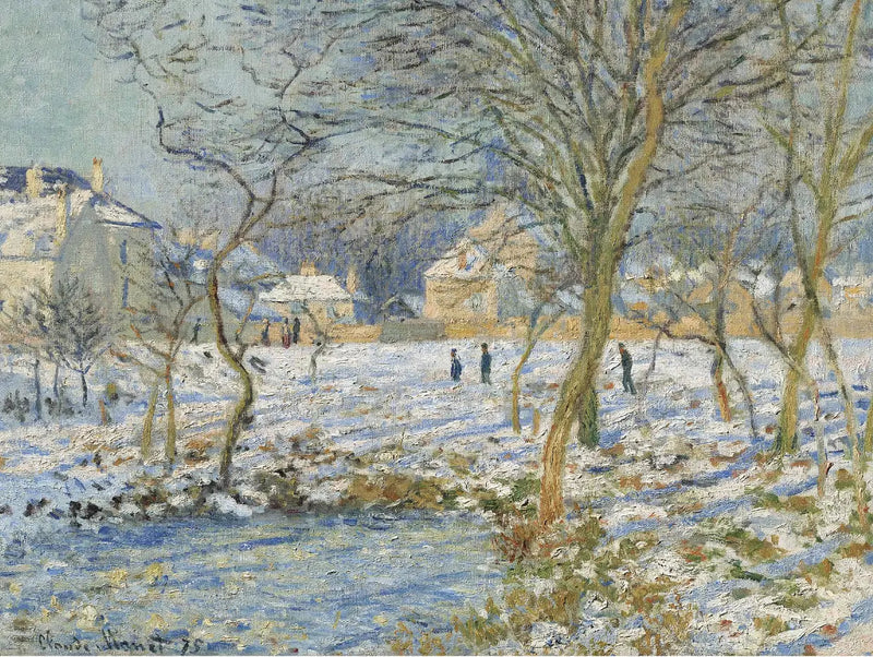 Il lago, l'effetto della neve - Claude Monet