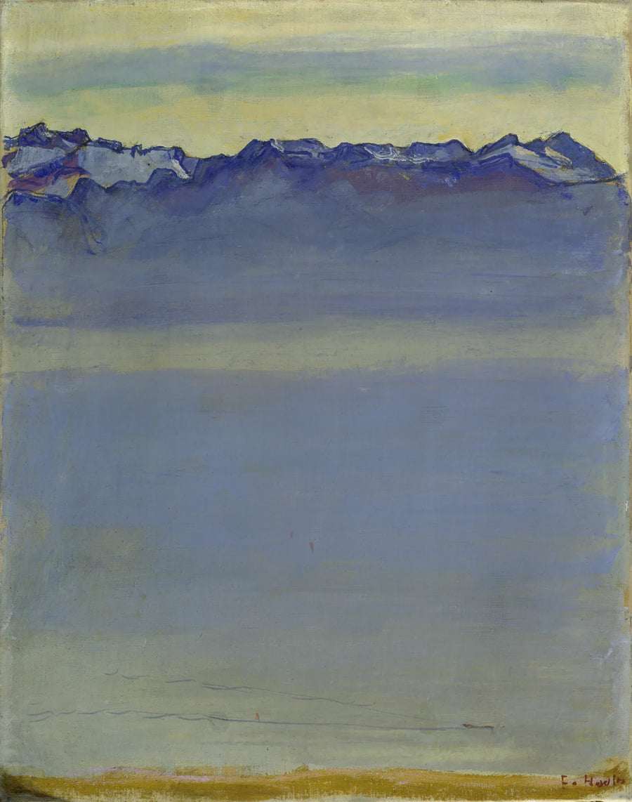 Il lago di Ginevra con le Alpi savoiarde - Ferdinand Hodler