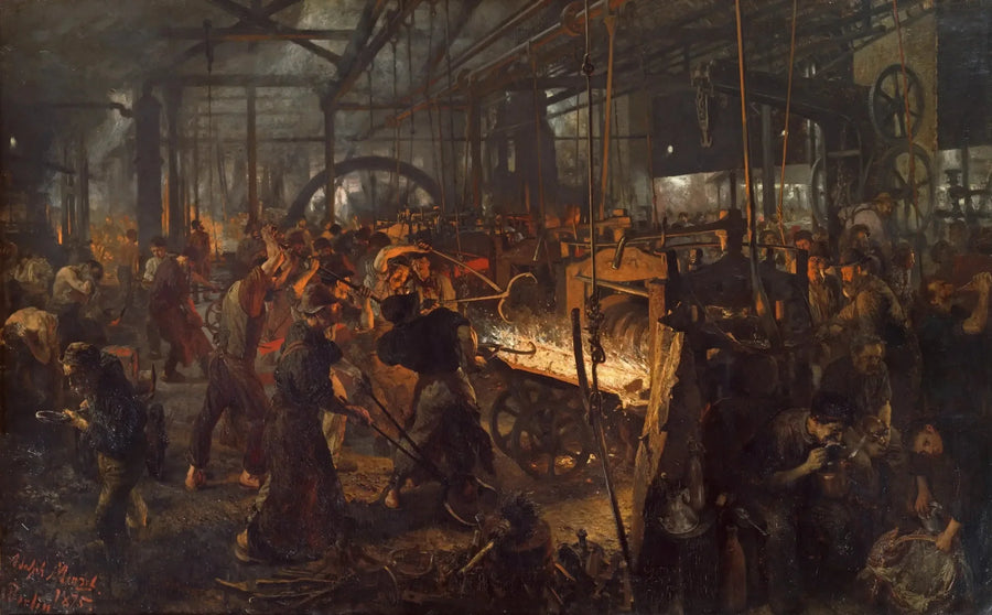Il laminatoio in ferro - Adolph von Menzel