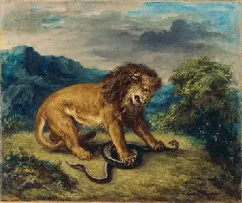 Il leone e il serpente - Eugène Delacroix