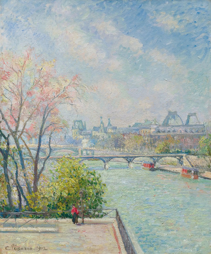 Il Louvre, mattina, primavera - Camille Pissarro