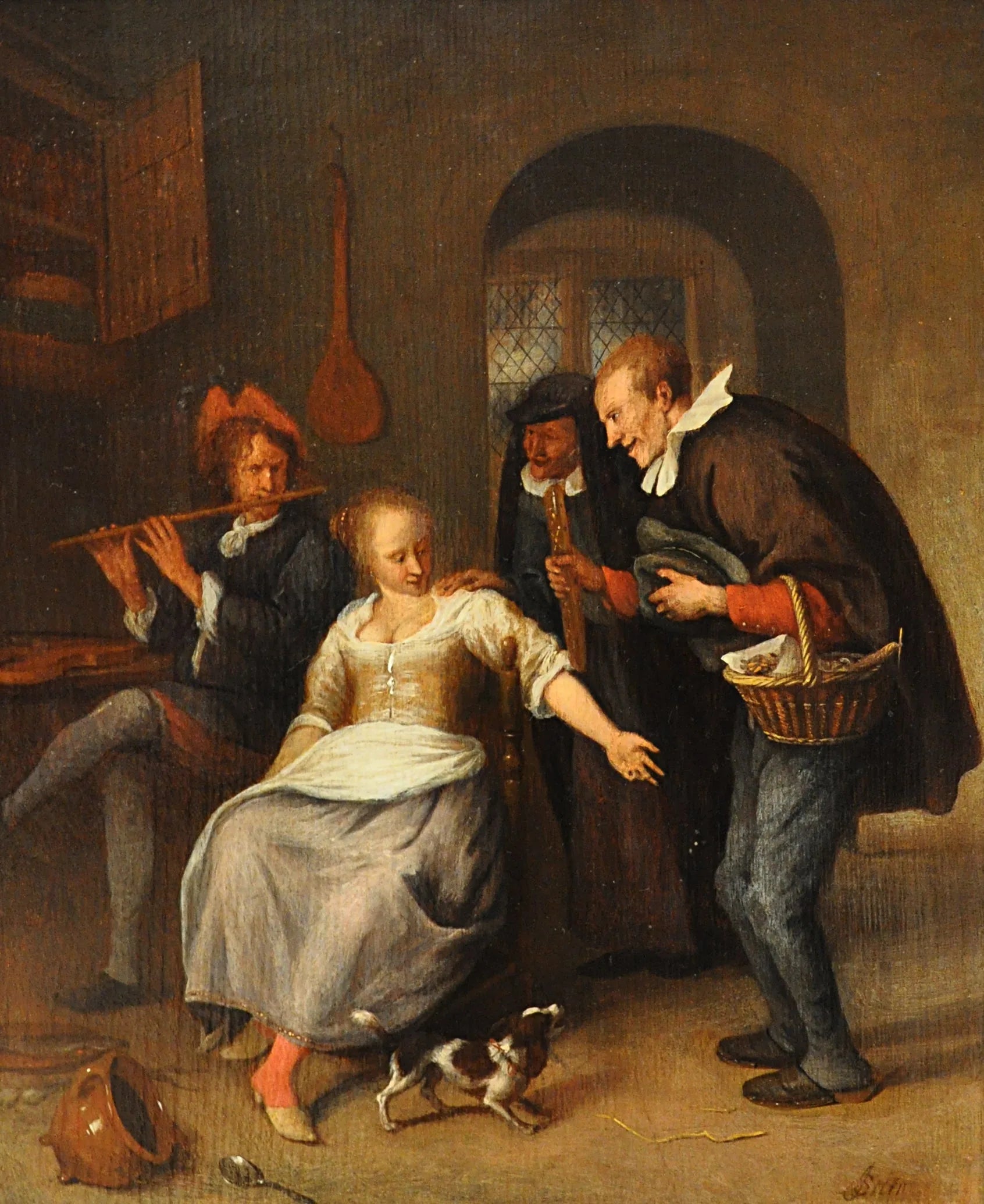 Le marchand d'oublies - Jan Steen image 1 reproduction de peinture à l’huile