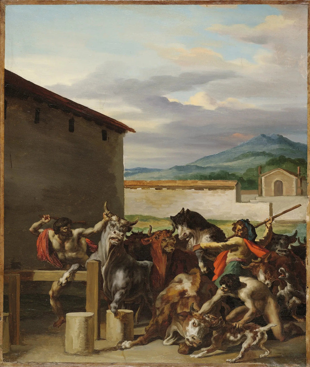 Le marché aux bœufs - Théodore Géricault image 1 copie peinte à la main à l’huile