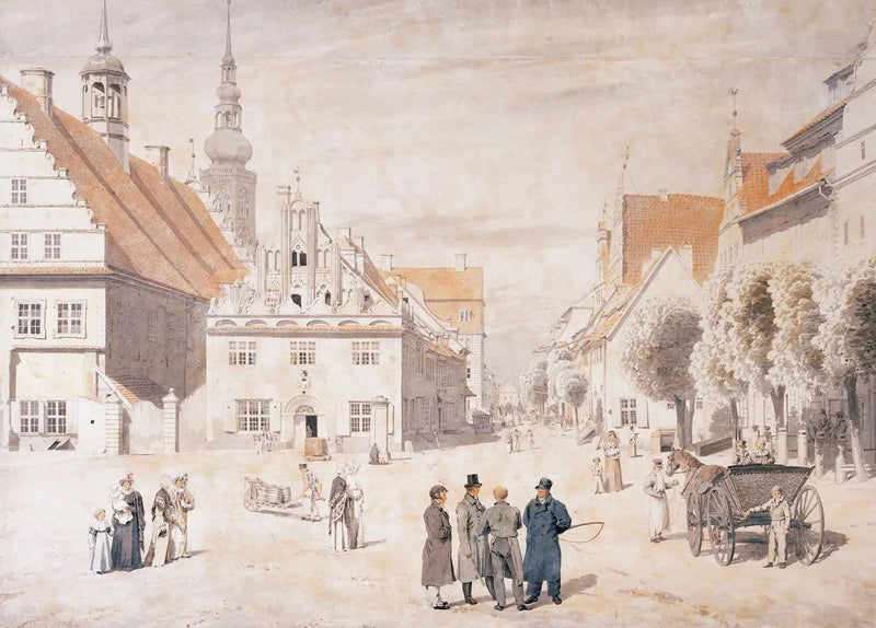 Il Mercato di Greifswald - Caspar David Friedrich
