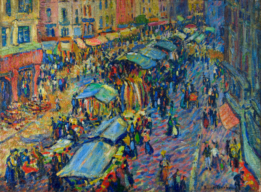 Il mercato di Pont Audemer - Robert Antoine Pinchon