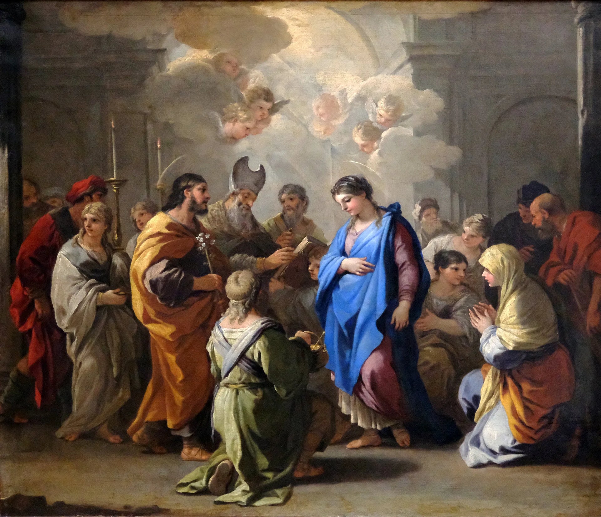 Le Mariage de la Vierge - Luca Giordano image 1 reproduction artisanale de tableau