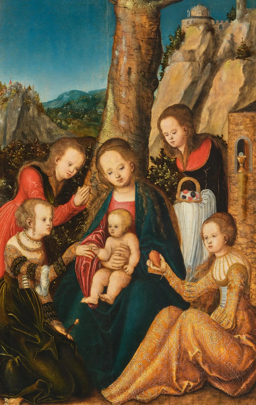 Il matrimonio di Santa Caterina con le sante - Lucas Cranach il Vecchio