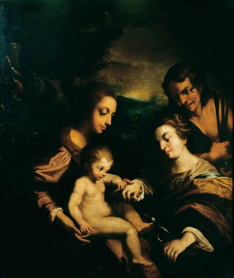 Il matrimonio mistico di santa Caterina con san Sebastiano - Antonio da Correggio
