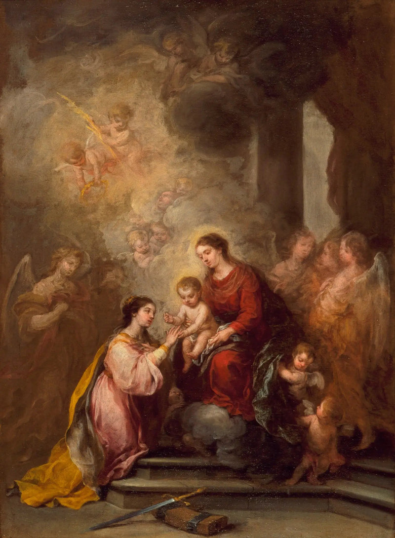 Il matrimonio mistico di santa Caterina - Bartolomé Esteban Murillo
