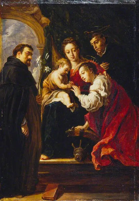 Il matrimonio mistico di santa Caterina - David Teniers il Giovane
