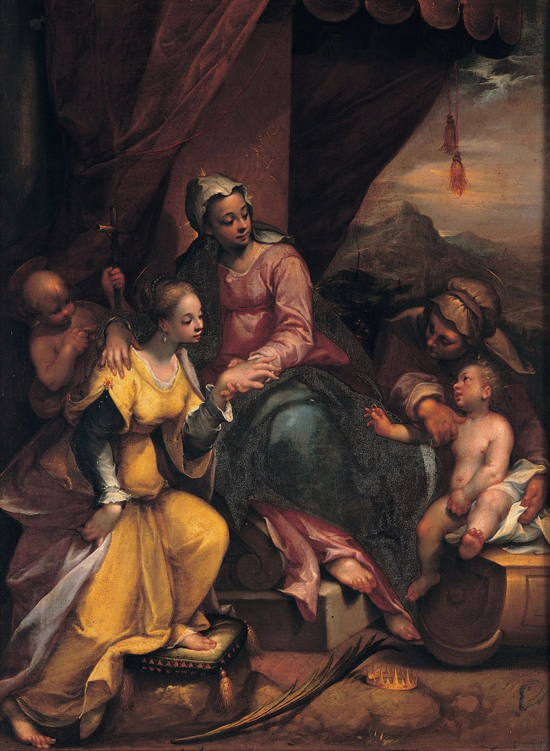 Il matrimonio mistico di santa Caterina - Denis Calvaert