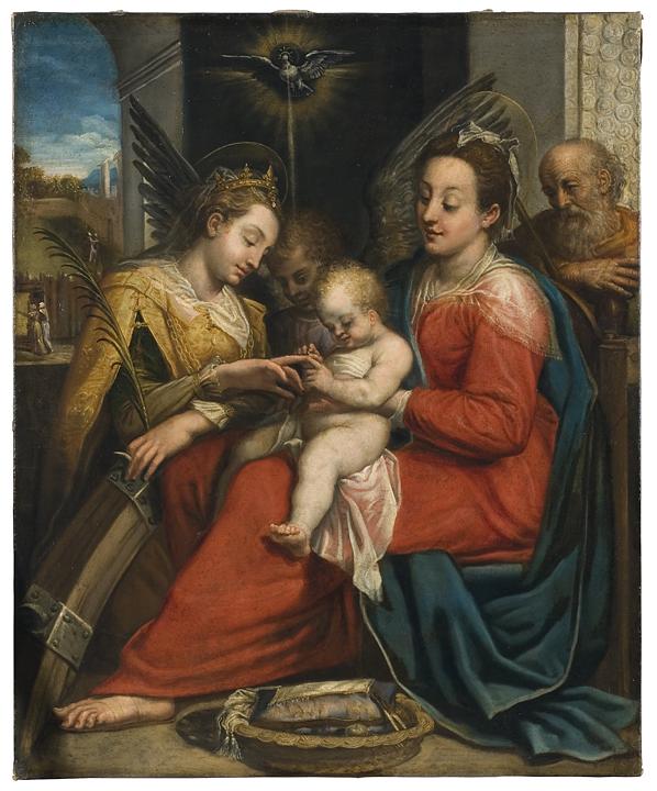 Le mariage mystique de sainte Catherine - Denis Calvaert - Alpha Reproduction