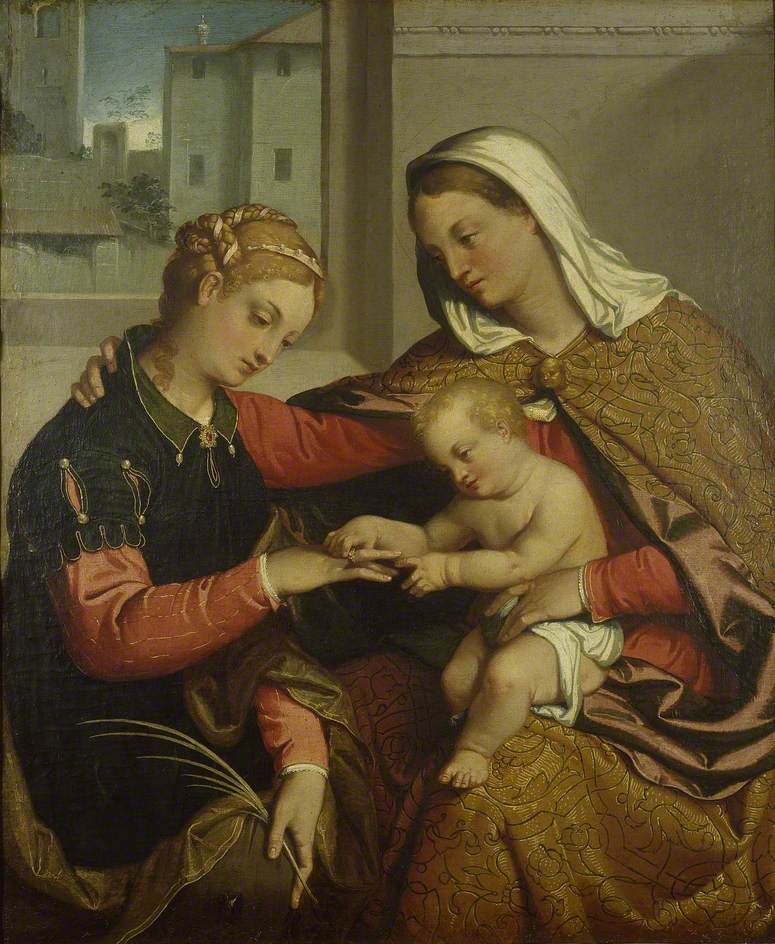 Il matrimonio mistico di santa Caterina - Giovanni Battista Moroni