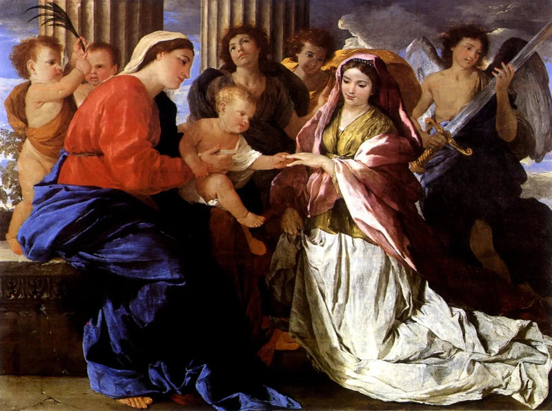 Il matrimonio mistico di Santa Caterina - Nicolas Poussin