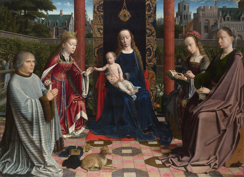 Il matrimonio mistico di Santa Caterina, di Gérard David - Gérard David