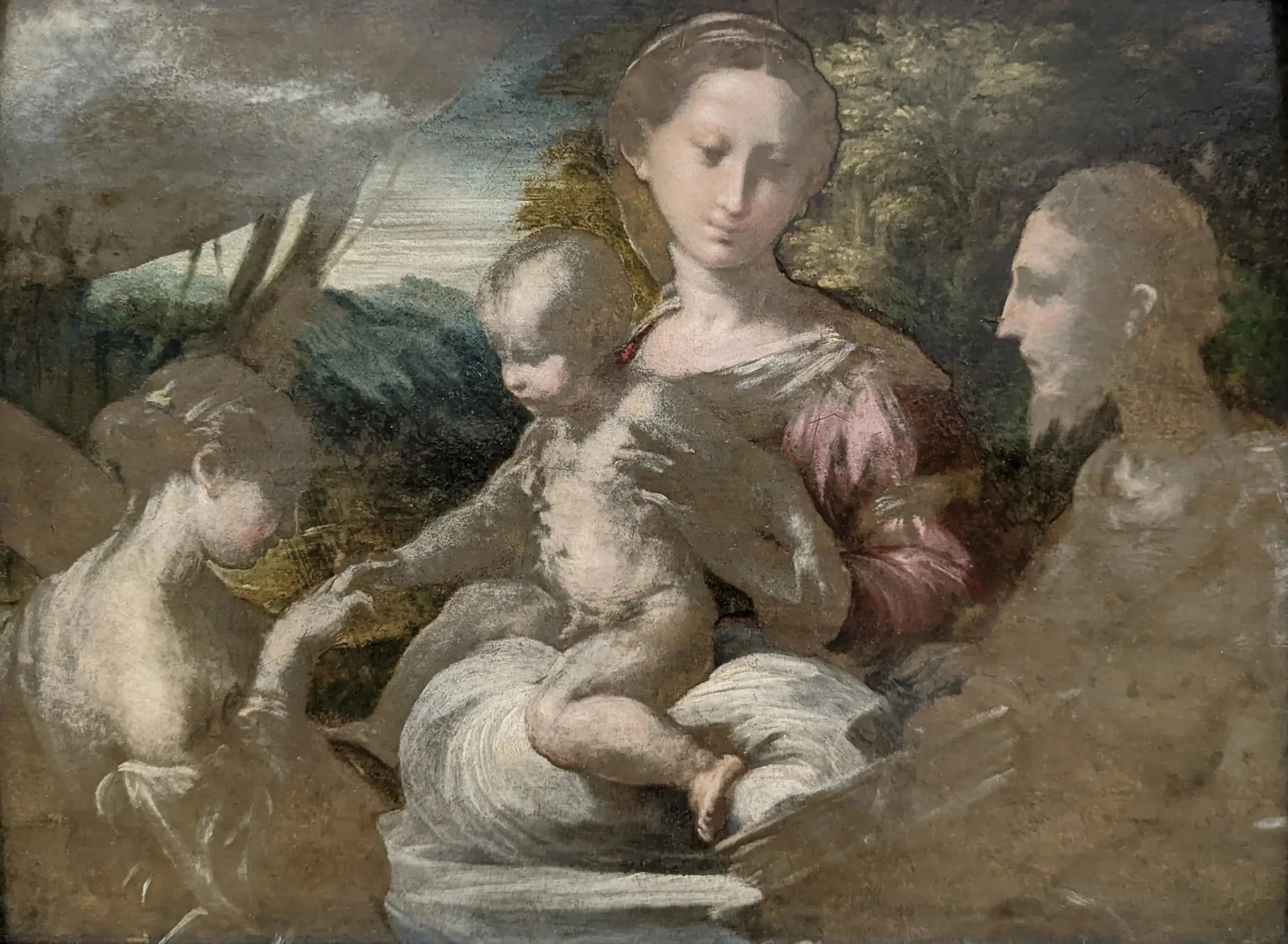 Le Mariage mystique de Sainte Catherine - Parmigianino image 1 reproduction artisanale de tableau