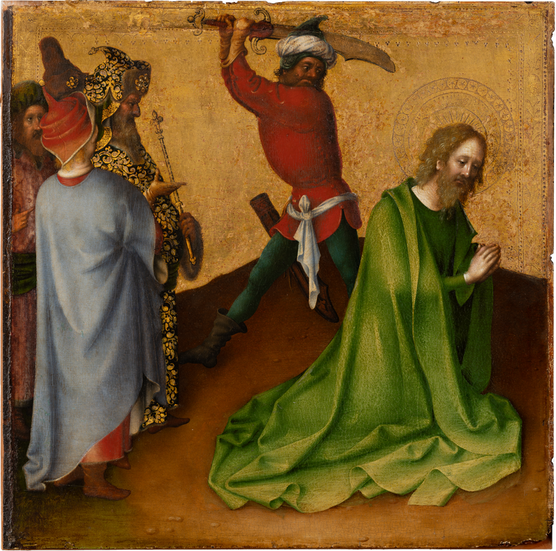 Il martirio degli apostoli: il martirio di san Giacomo il Vecchio - Stefan Lochner