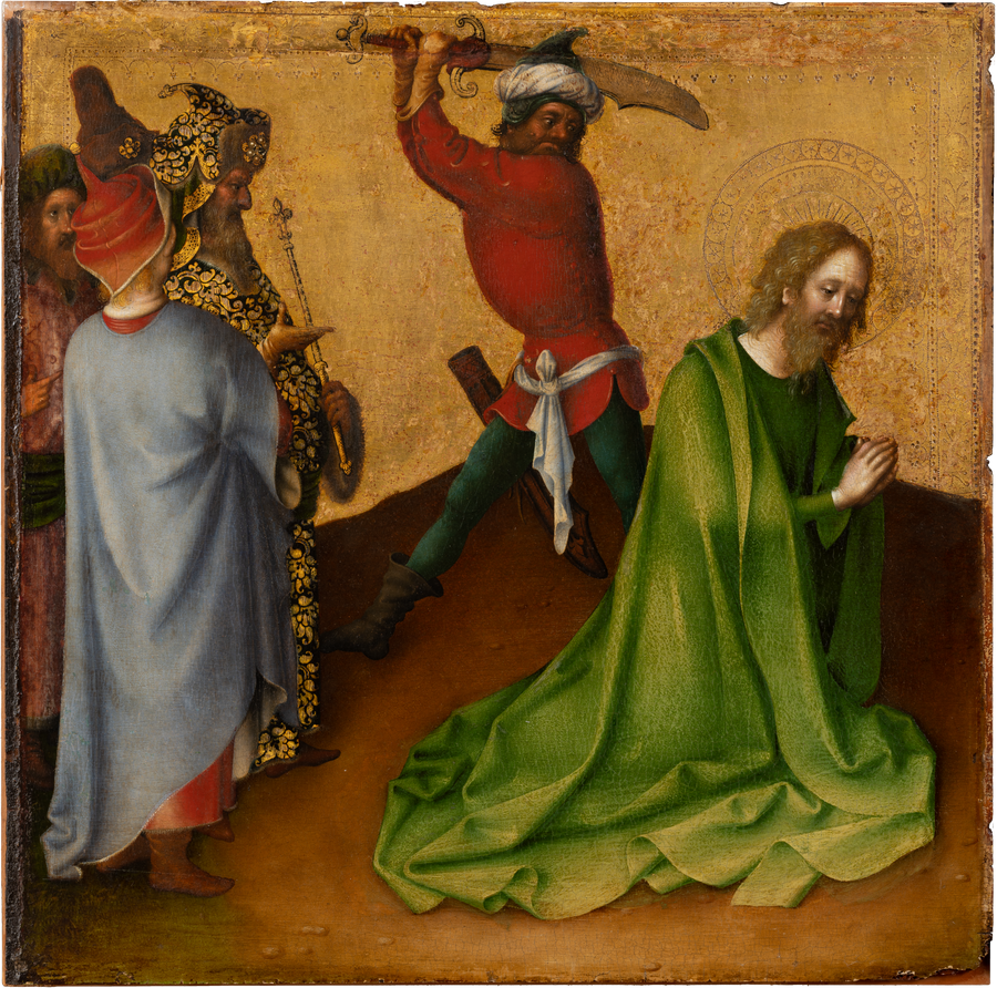 Le martyre des apôtres : le martyre de saint Jacques l’Ancien - Stefan Lochner image 1 reproduction artisanale de tableau