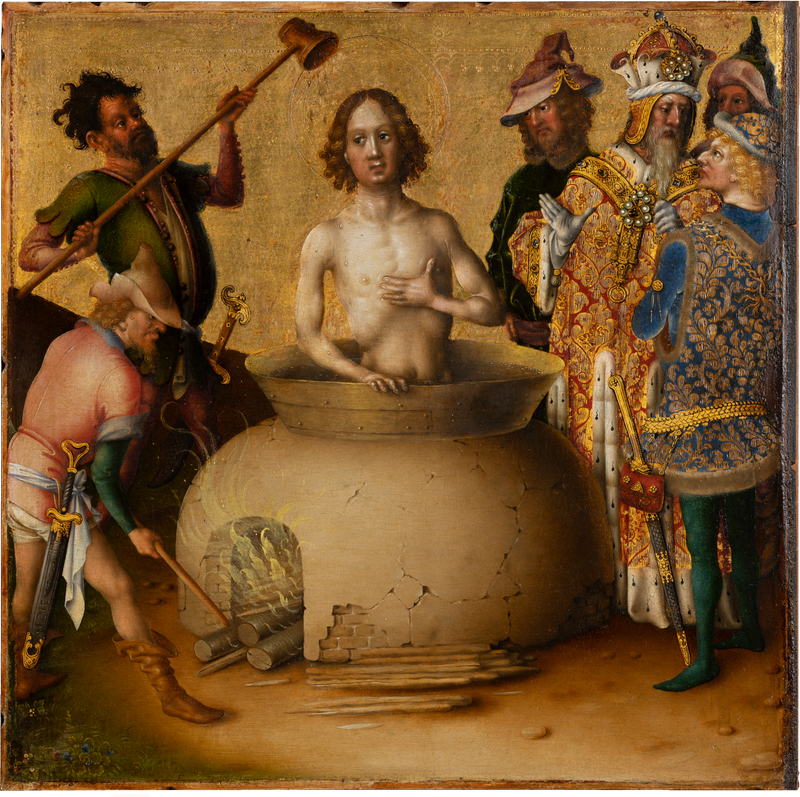 Il martirio degli apostoli : il martirio di san Giovanni Evangelista - Stefan Lochner