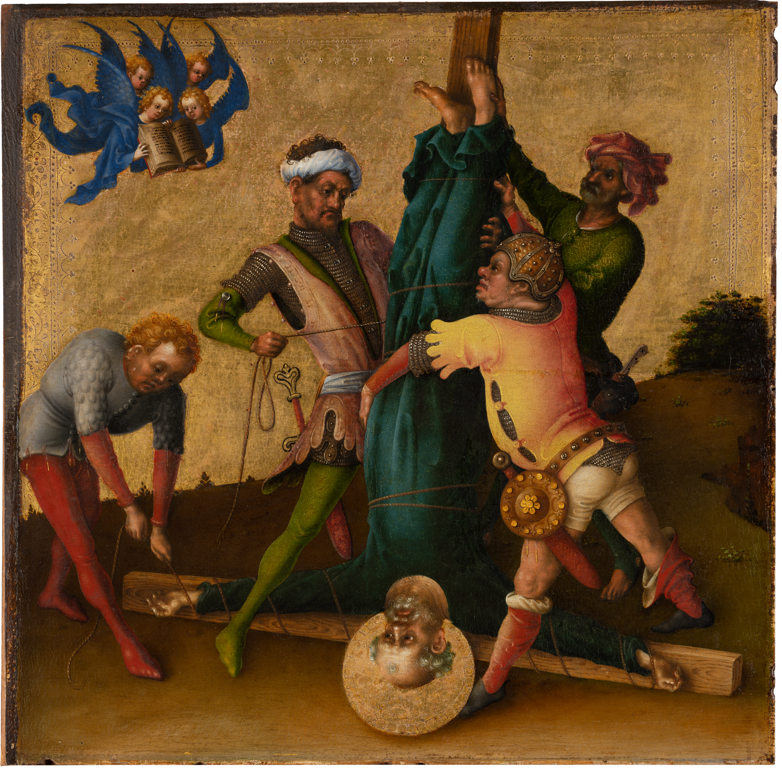 Le martyre des apôtres : le martyre de saint Pierre - Stefan Lochner image 1 tableau peint à l’huile sur toile